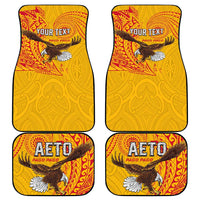 Personalised American Samoa Flag Day Car Mats Fautasi Race Pago Pago-Aeto Eagle Wings Tribal Style LT03 - Polynesian Pride