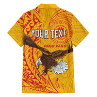 Personalised American Samoa Flag Day Family Matching Tank Maxi Dress and Hawaiian Shirt Fautasi Race Pago Pago-Aeto Eagle Wings Tribal Style