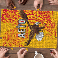 American Samoa Flag Day Puzzle Fautasi Race Pago Pago-Aeto Eagle Wings Tribal Style LT03 - Polynesian Pride