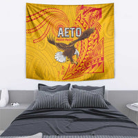 American Samoa Flag Day Tapestry Fautasi Race Pago Pago-Aeto Eagle Wings Tribal Style LT03 - Polynesian Pride
