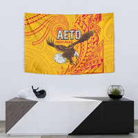 American Samoa Flag Day Tapestry Fautasi Race Pago Pago-Aeto Eagle Wings Tribal Style LT03 - Polynesian Pride
