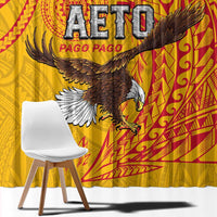 American Samoa Flag Day Window Curtain Fautasi Race Pago Pago-Aeto Eagle Wings Tribal Style LT03 - Polynesian Pride
