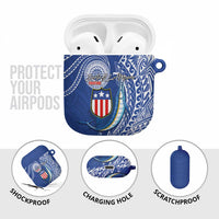 American Samoa Flag Day AirPods Case Fautasi Race Fagatogo-Iseula O Le Moana Sailfish Tribal Style