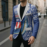 Personalised American Samoa Flag Day Blazer Fautasi Race Fagatogo-Iseula O Le Moana Sailfish Tribal Style