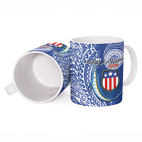 American Samoa Flag Day Ceramic Mug Fautasi Race Fagatogo-Iseula O Le Moana Sailfish Tribal Style