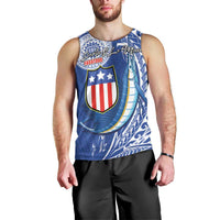 Personalised American Samoa Flag Day Men Tank Top Fautasi Race Fagatogo-Iseula O Le Moana Sailfish Tribal Style