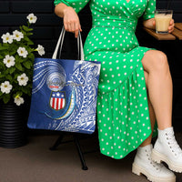 American Samoa Flag Day Tote Bag Fautasi Race Fagatogo-Iseula O Le Moana Sailfish Tribal Style