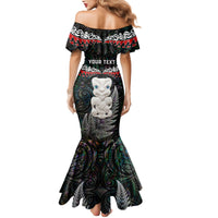 New Zealand Hei Tiki Mermaid Dress Maori Green Papua Shell Pattern LT03 - Polynesian Pride