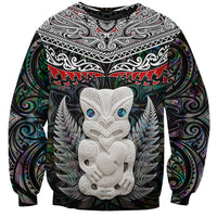 New Zealand Hei Tiki Sweatshirt Maori Green Papua Shell Pattern LT03 Unisex Green - Polynesian Pride