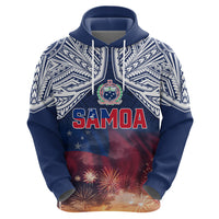Samoa Indenpendence Day Hoodie Sky Fireworks with Flag Style LT03 - Polynesian Pride