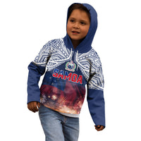 Samoa Indenpendence Day Kid Hoodie Sky Fireworks with Flag Style LT03 - Polynesian Pride