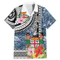 Fiji Day Family Matching Mermaid Dress and Hawaiian Shirt Traditional Tapa with Hibiscus and Emblems