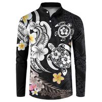 Hawaiian Tropical Plumeria Turtles Button Sweatshirt Polynesian Art Tattoo LT03 - Polynesian Pride