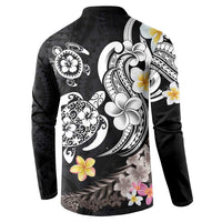Hawaiian Tropical Plumeria Turtles Button Sweatshirt Polynesian Art Tattoo LT03 - Polynesian Pride
