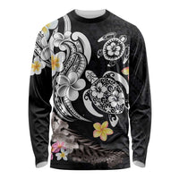 Hawaiian Tropical Plumeria Turtles Long Sleeve Shirt Polynesian Art Tattoo LT03 Unisex - Polynesian Pride