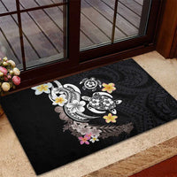 Hawaiian Tropical Plumeria Turtles Rubber Doormat Polynesian Art Tattoo LT03 - Polynesian Pride
