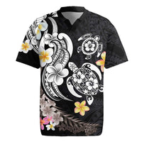 Hawaiian Tropical Plumeria Turtles Rugby Jersey Polynesian Art Tattoo LT03 4XL - Polynesian Pride