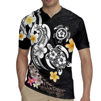 Hawaiian Tropical Plumeria Turtles Rugby Jersey Polynesian Art Tattoo LT03 - Polynesian Pride