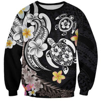 Hawaiian Tropical Plumeria Turtles Sweatshirt Polynesian Art Tattoo LT03 Unisex - Polynesian Pride