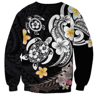Hawaiian Tropical Plumeria Turtles Sweatshirt Polynesian Art Tattoo LT03 - Polynesian Pride