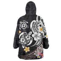Hawaiian Tropical Plumeria Turtles Wearable Blanket Hoodie Polynesian Art Tattoo LT03 - Polynesian Pride