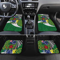 Cook Islands Independence Day Car Mats National Flag and Emblem with Tatau Tattoo LT03 Set 4pcs - Polynesian Pride