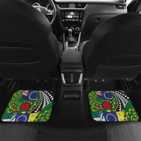 Cook Islands Independence Day Car Mats National Flag and Emblem with Tatau Tattoo LT03 Set 2pcs - Back - Polynesian Pride