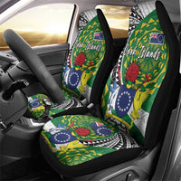 Cook Islands Independence Day Car Seat Cover National Flag and Emblem with Tatau Tattoo