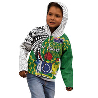 Cook Islands Independence Day Kid Hoodie National Flag and Emblem with Tatau Tattoo