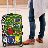 Cook Islands Independence Day Luggage Cover National Flag and Emblem with Tatau Tattoo