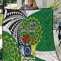 Cook Islands Independence Day Quilt National Flag and Emblem with Tatau Tattoo