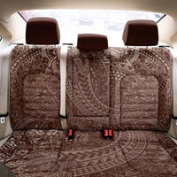 Hawaiian Turtles and Leis Back Car Seat Cover Tribal Kakau Pattern Mocha Mousse Color