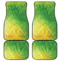 Hawaiian Turtles and Leis Car Mats Tribal Kakau Pattern Fresh Summer Vibe