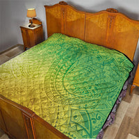 Hawaiian Turtles and Leis Quilt Tribal Kakau Pattern Fresh Summer Vibe