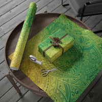 Hawaiian Turtles and Leis Wrapping Paper Tribal Kakau Pattern Fresh Summer Vibe