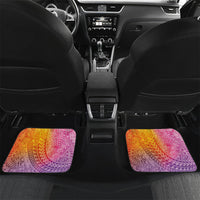 Hawaiian Turtles and Leis Car Mats Tribal Kakau Pattern Magical Rainbow Sky