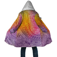 Hawaiian Turtles and Leis Cloak Tribal Kakau Pattern Magical Rainbow Sky