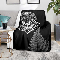 Personalised New Zealand Maori Art Tattoo and Silver Fern Blanket LT03 - Polynesian Pride