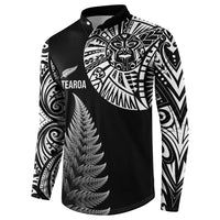 Personalised New Zealand Maori Art Tattoo and Silver Fern Button Sweatshirt LT03 - Polynesian Pride
