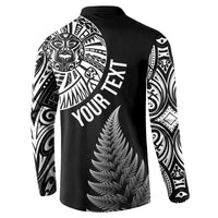 Personalised New Zealand Maori Art Tattoo and Silver Fern Button Sweatshirt LT03 - Polynesian Pride