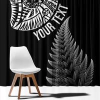 Personalised New Zealand Maori Art Tattoo and Silver Fern Window Curtain LT03 - Polynesian Pride