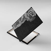Polynesian Art Traditional Tattoo Pattern Canvas Wall Art LT03 With Frame Black - Polynesian Pride