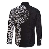 Polynesian Art Traditional Tattoo Pattern Family Matching Summer Maxi Dress and Hawaiian Shirt LT03 - Polynesian Pride