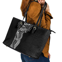 Polynesian Art Traditional Tattoo Pattern Leather Tote Bag LT03 - Polynesian Pride