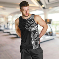 Polynesian Art Traditional Tattoo Pattern Men Tank Top LT03 Black - Polynesian Pride