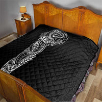 Polynesian Art Traditional Tattoo Pattern Quilt