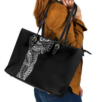 Polynesian Art Traditional Tattoo Leather Tote Bag Simple Style LT03 - Polynesian Pride
