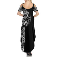 Polynesian Art Traditional Tattoo Summer Maxi Dress Simple Style LT03 - Polynesian Pride