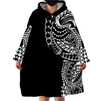 Polynesian Art Traditional Tattoo Wearable Blanket Hoodie Simple Style LT03 - Polynesian Pride