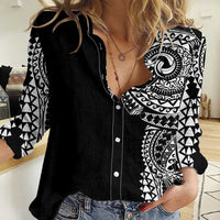 Polynesian Art Traditional Tattoo Women Casual Shirt Simple Style